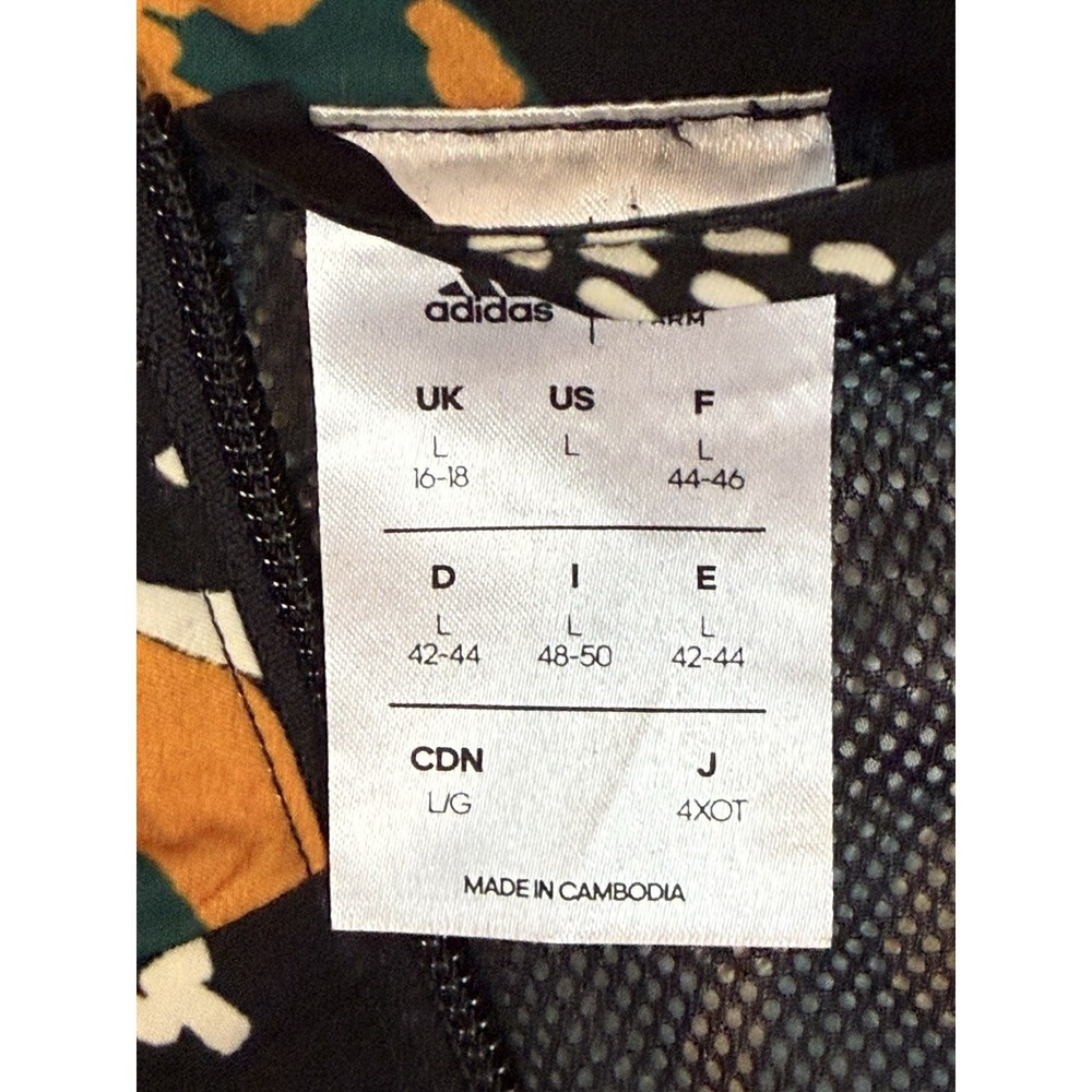 Adidas Women's Farm Rio Windbreaker Blokette Gorpcore Streetwear Large Floral - Picture 9 of 12